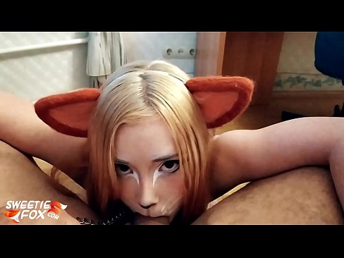 ❤️ Kitsune schluckt Schwanz und Sperma in ihrem Mund ❤❌ Sex video bei uns